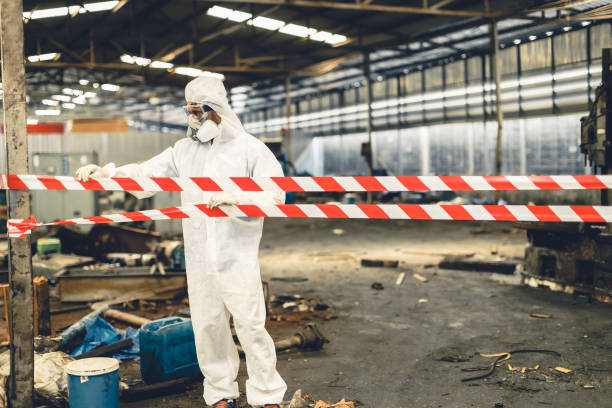 Professional Hoarding Cleanup technician working in Netcong, NJ